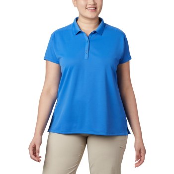 Columbia PFG Innisfree Short Sleeve Plus Size, Polo Azules Para Mujer | 065782-EUZ